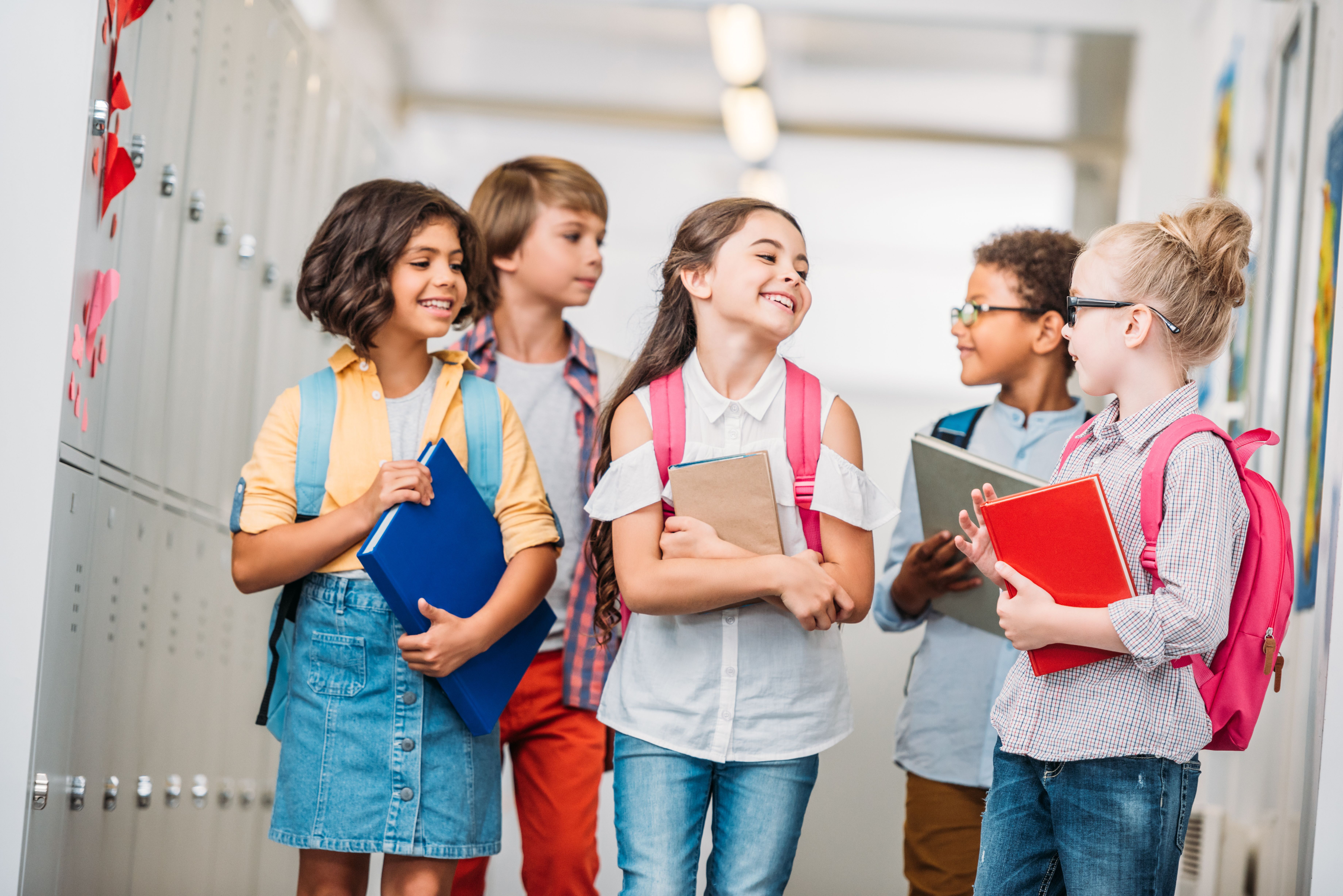 Children talking at school